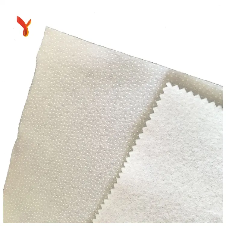 polyester non woven fusible wadding interlining fabric batting eco-friendly recycled pet non-woven adhesive interfacing fabric