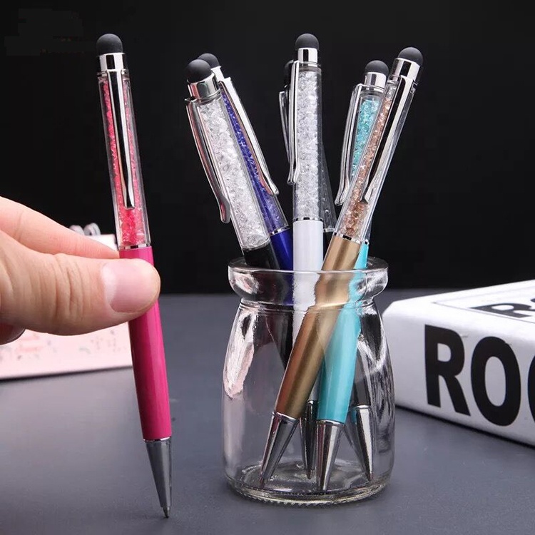 BLING BALLPOINT PEN ALUMINIUM GRIP SHINY CLICK ACTION STATIONARY SCHOOL OFFICE