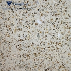 Fengshuo engineered stone quartz slabs Cheaper price bicolor brown and white spot countertop style