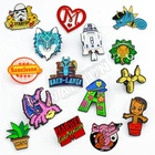 Custom metal name logo enamel pop button pin badge