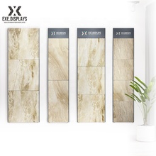 wall-mounted ceramic tile marble slab display stand frame expo trade exhibitors showroom