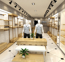 Customized display cloth stand portable clothing rack for garments showroom