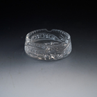 wholesale custom clear glass crystal circle round ashtray