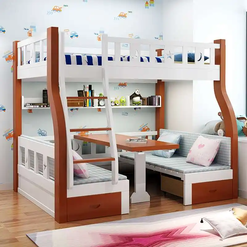 Factory Direct Sale Wooden School Child Bed Princess Bed Kids Bunk Bed For Bedroom