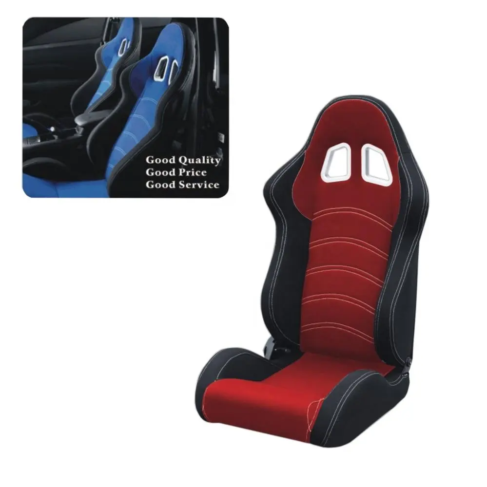 Гоночное сиденье, черный ПВХ углеродный вид с одиночным слайдером и одиночным регулировкой для использования в автомобиле, спортивное гоночное сиденье