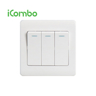 Popular EU Market 3 Gang 1 Way Electronic Switch For Home Use