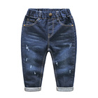 Boys spring children pants tide kids jeans children casual cotton washed trousers alkz014