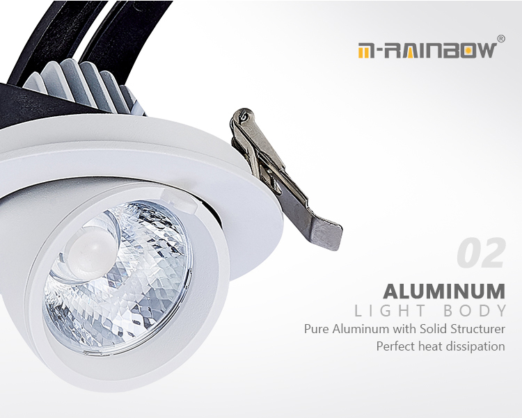 LED LIGHT 5 years warranty revolving adjustable 9w 15w Hair Mobile shop gimbal led downlights