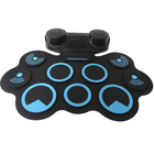 Professional digital portable hand roll silicone drum surface electronic drum