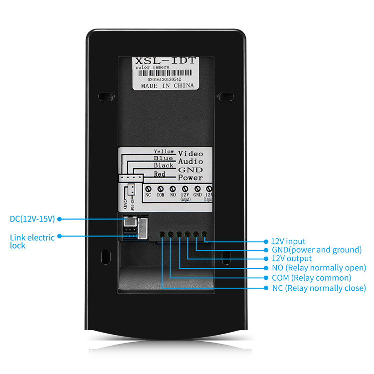 Home intercom system security video door phone wired video doorbell with monitor