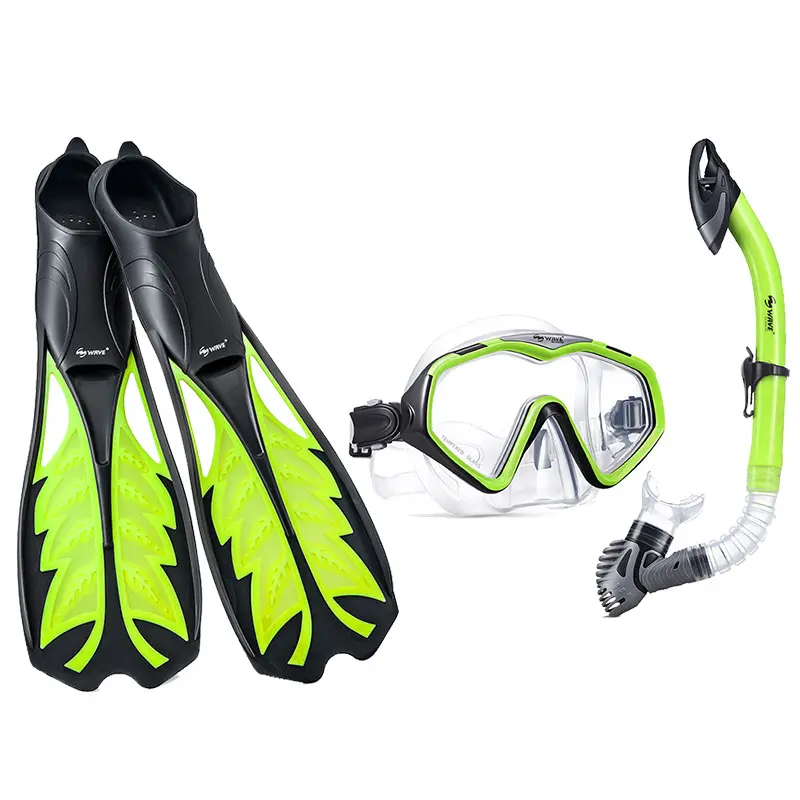 Factory price professional diving equipment set fins swimming mask snorkel fin