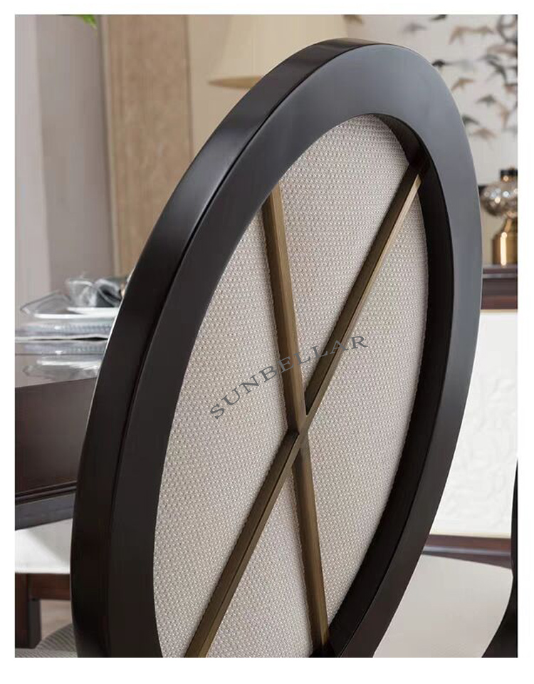 wholesale dining chair solid wooden frame fabric top quality antique chairs for generally use