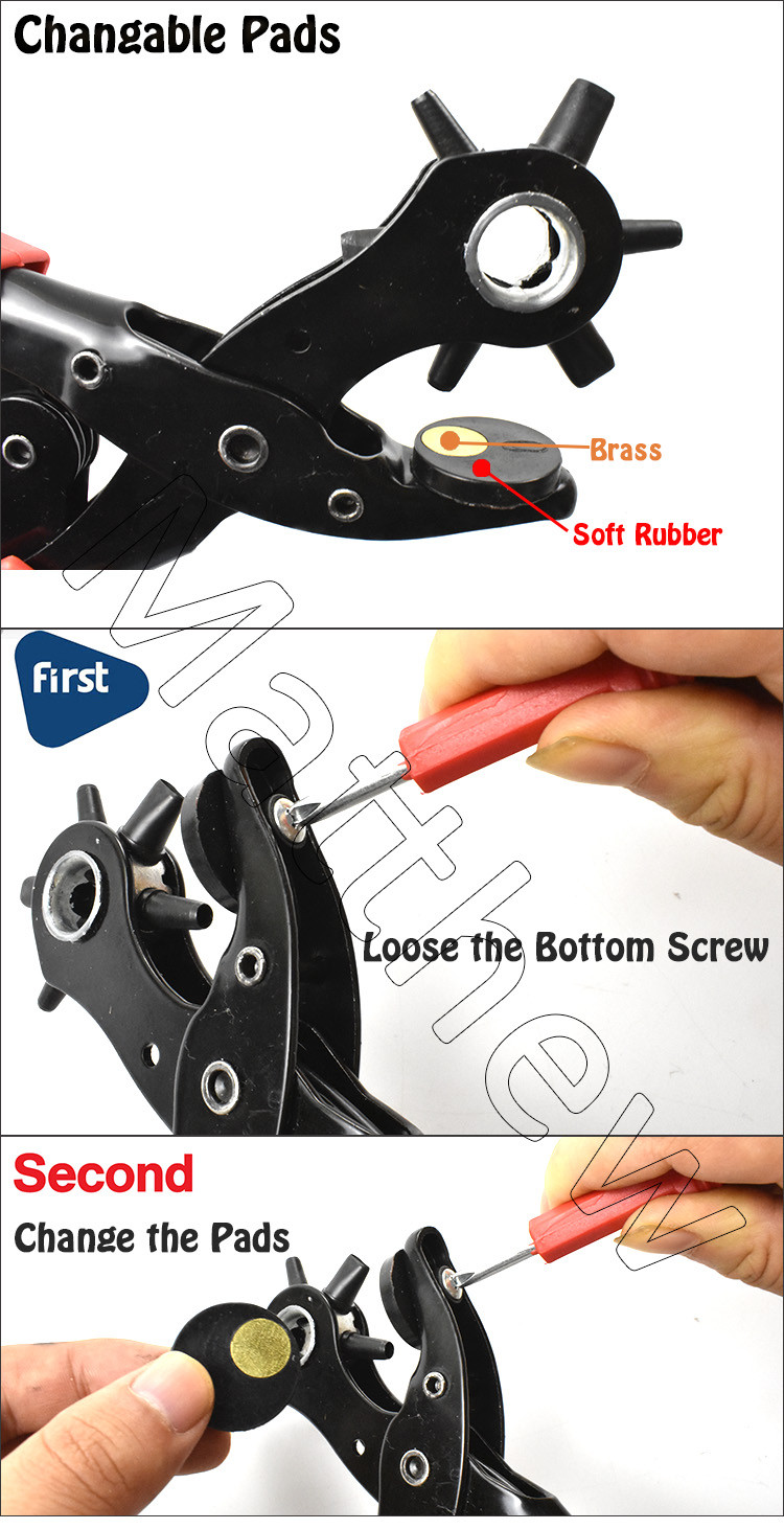 Heavy Duty Paper Hole Punch Plier for Leather Belt