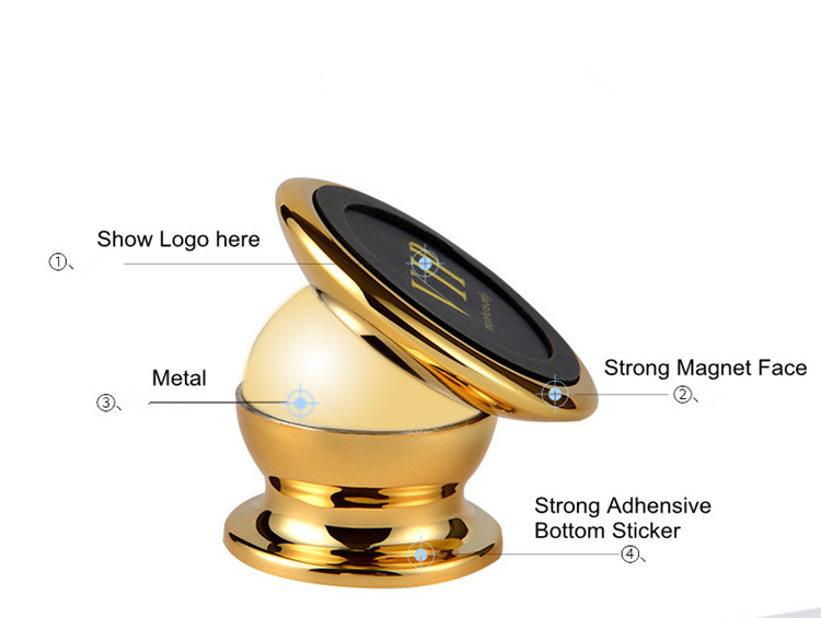 Ready to Ship Stainless Strong Magnetic Car Mobile Cell Phone Holder