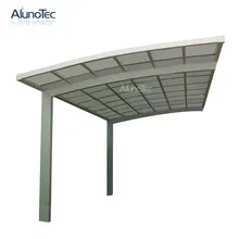 Metal Polycarbonate Carport Back Pull Carports Garage Cover View