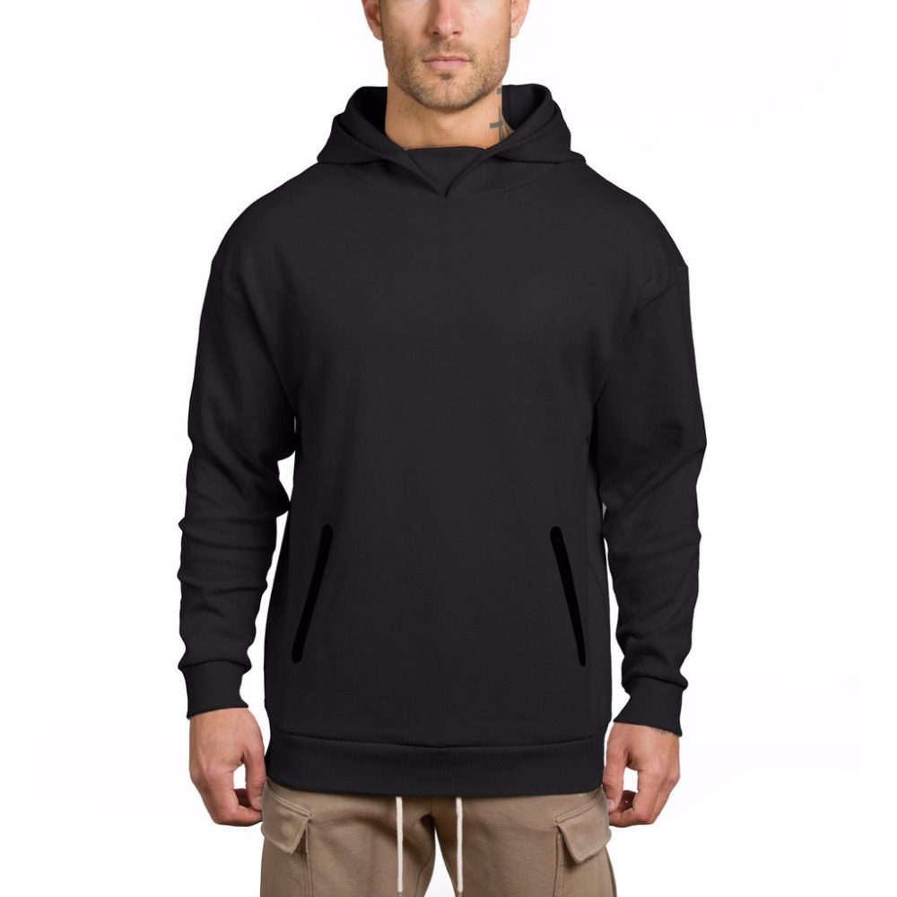 xxl Men/'s Hooded Sweatshirt Plain Hoodie Blank Pullover Hoody Green Black Sm