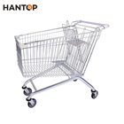 High quality metal grocery supermarket shopping trolley cart for European Market HAN-E180B 8078