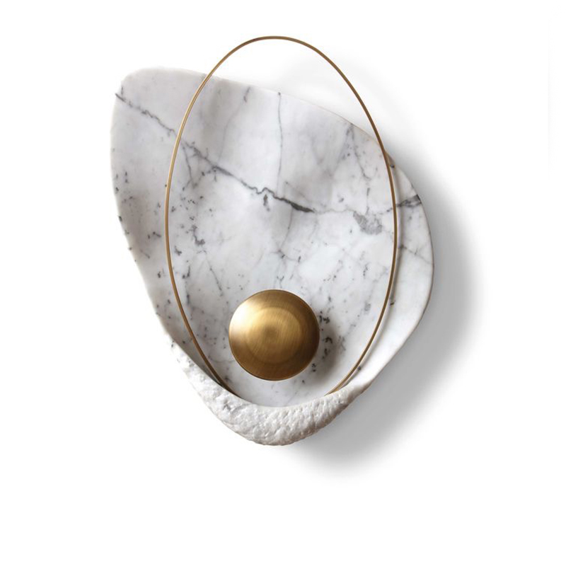 hot sell popular modern creative LED shell pearl wall lamp for bedroom black wall lighting for bathrooms