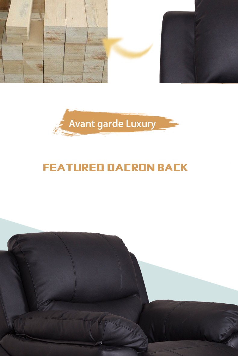 Shenzhen Furniture Living Room Leather/ Leather air recliner sofa set prices 1513
