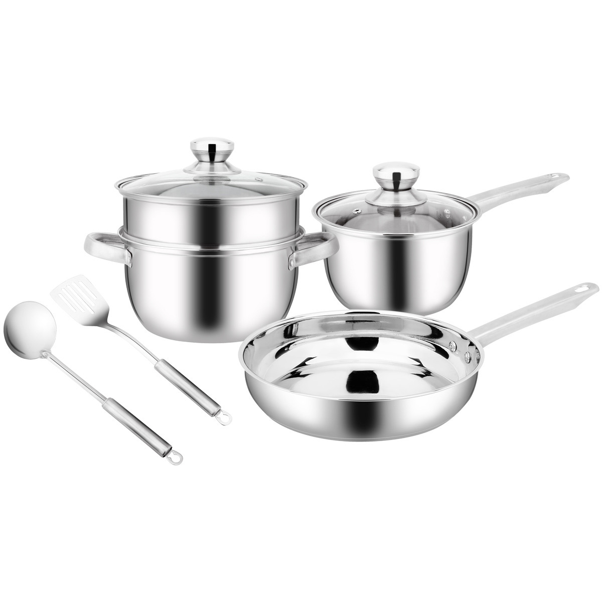5pcs Stainless Steel Kitchen Cookware Set