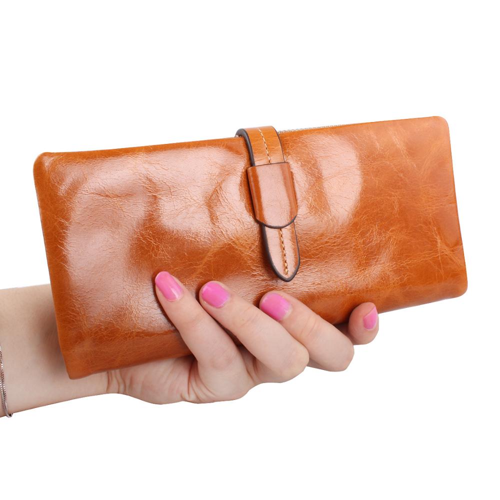 WEIYI Fashion Ladies Envelope Leather Clutch Purse Handbag with Retro Chain-Orange