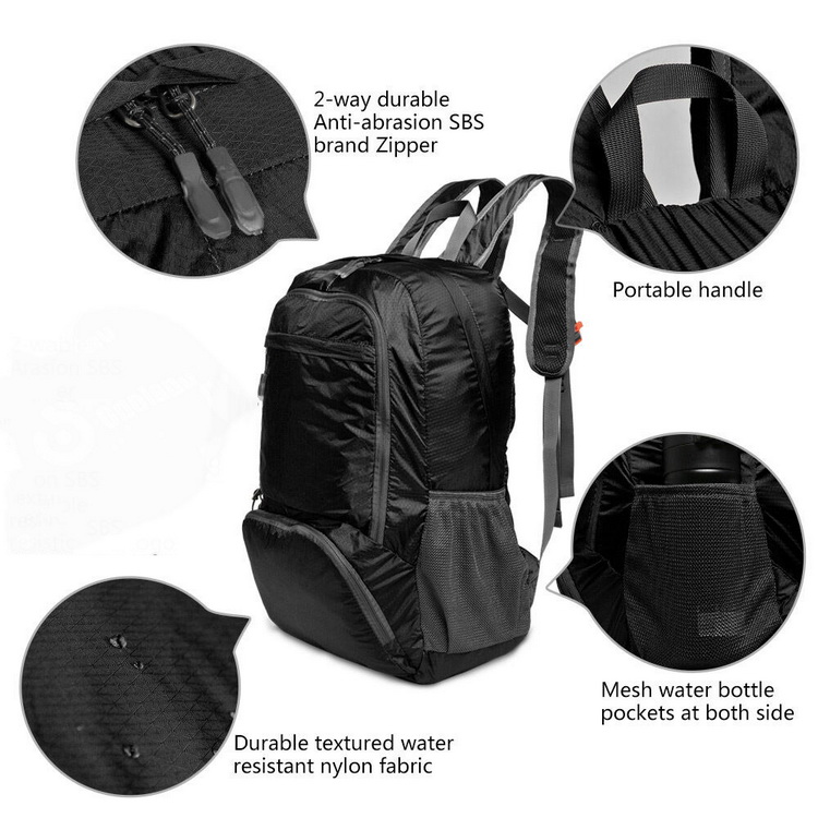 Sac à dos pliable léger pliant femmes hommes sacs de plein air sac à dos d'escalade