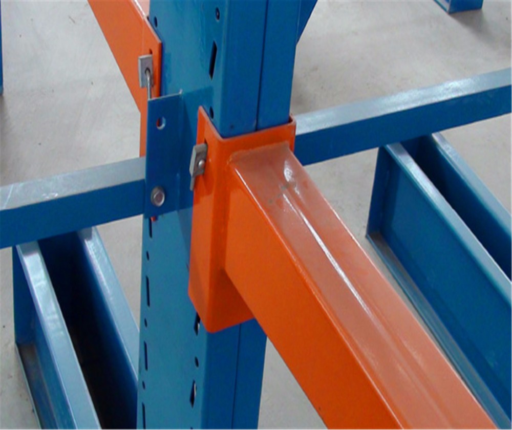 Double Side Based Cantilever Storage Racks Selective Metal Shelving With Iron Tube 1
