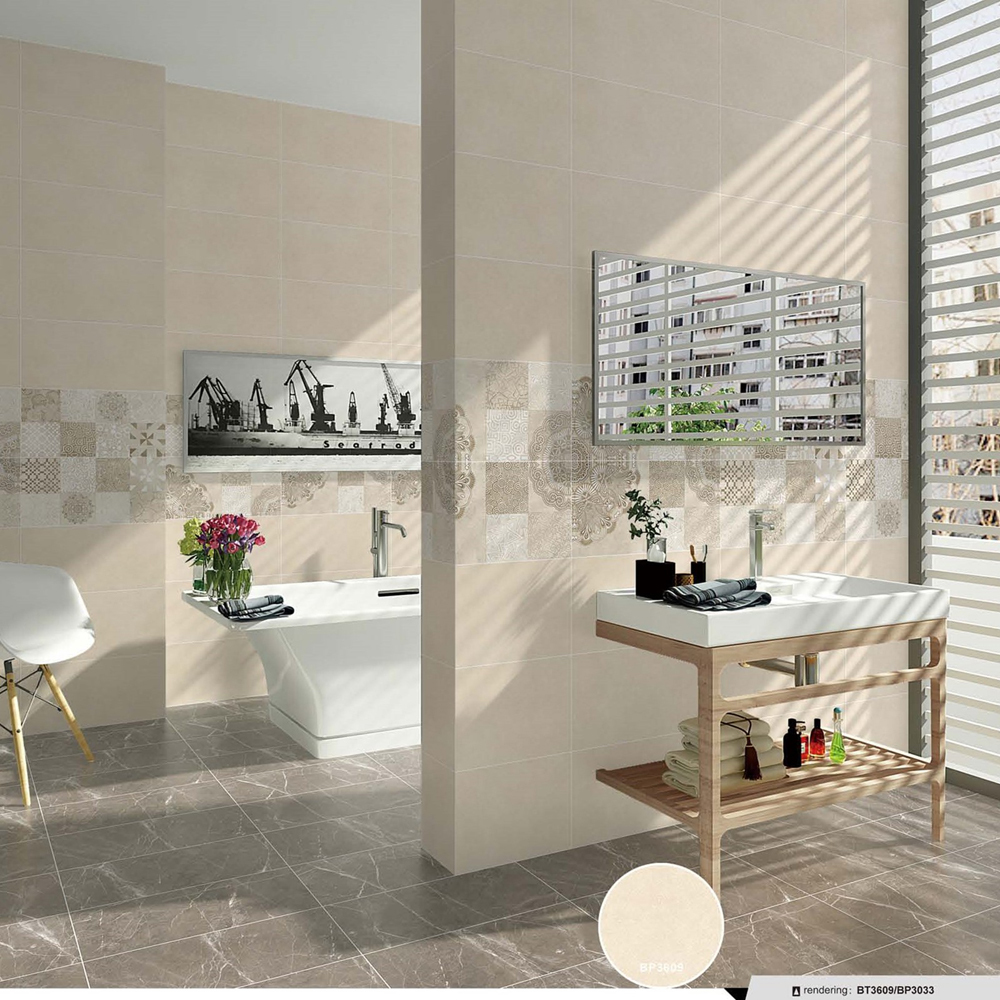 China Restaurant Floor and wall ceramic cement tiles design from factory 300x600mm/12"x24"
