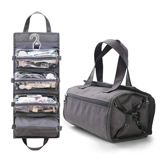 compact travel toiletry bag