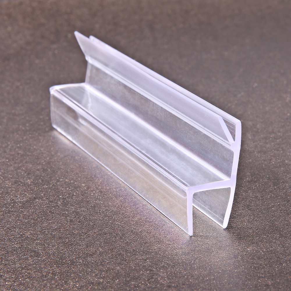 Transparent plastic profile glass screen / bottom seal for shower door