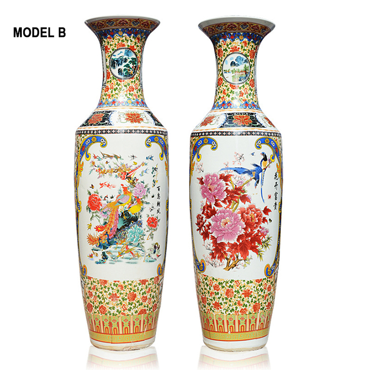 Hot custom pattern porcelain decorative floor vases