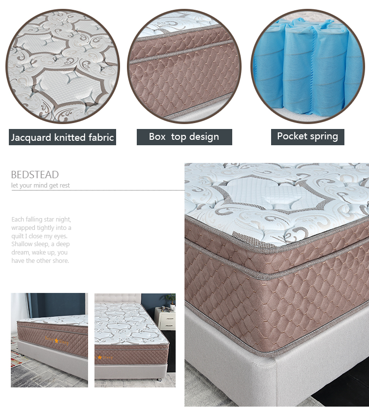 Bedroom Mattress Pocket Spring Mattress Wave Foam Customized Mattress