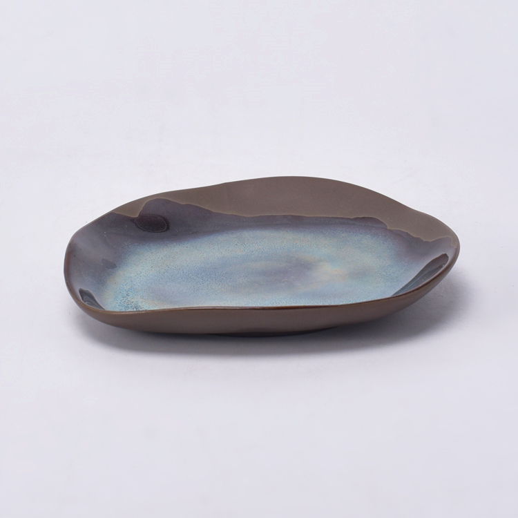 Wholesale tableware high quality color clay ceramic restaurant plates