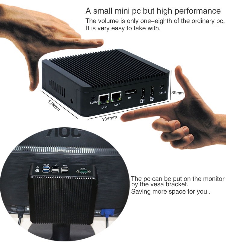 Mini PC IBOX501 N5, CPU Pentium N3700, RAM 2GB, 3 Display Port