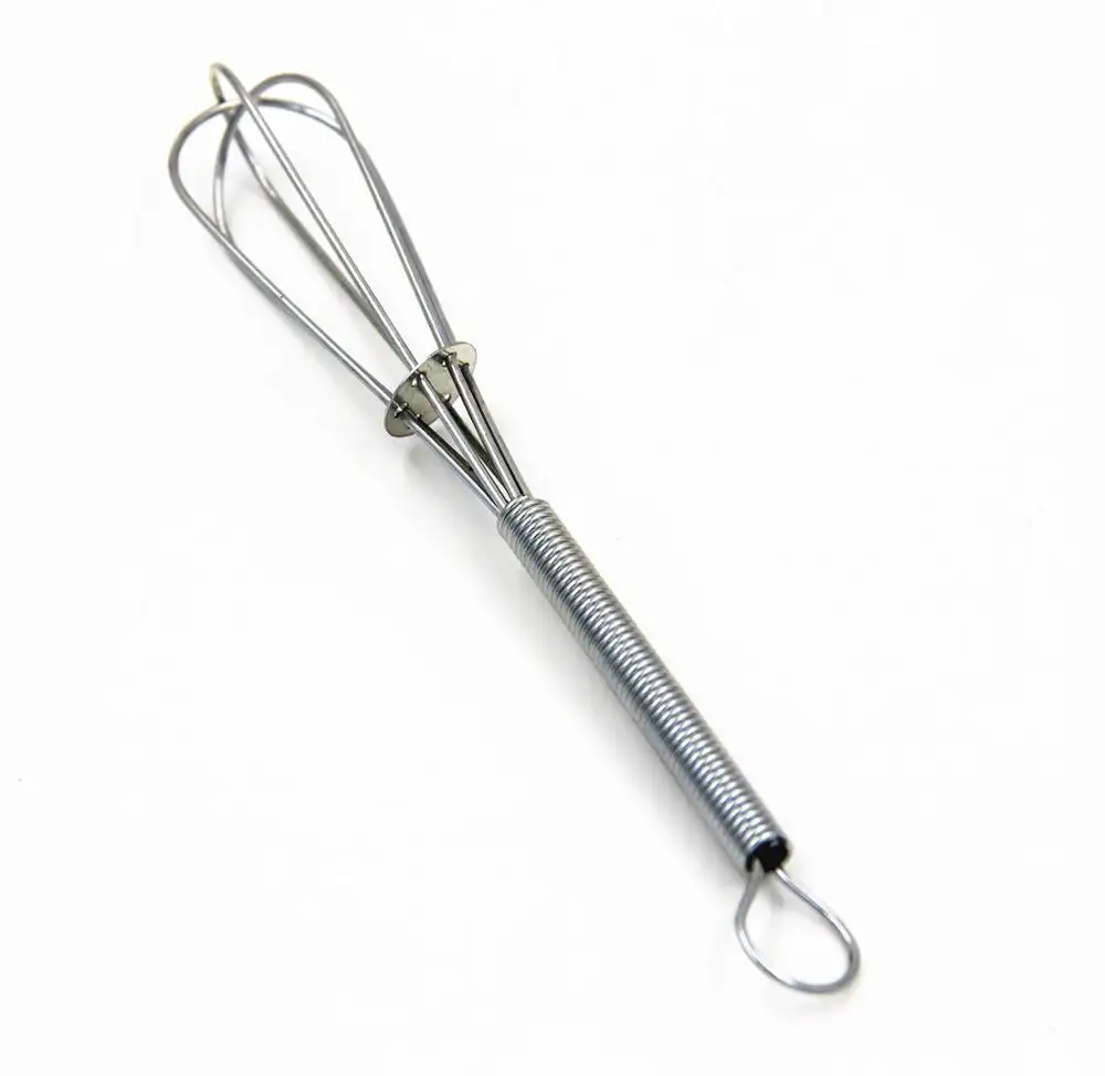 Factory Wholesale Stainless Steel Egg Whisk, Stainless Steel Mini Wire Manual Whisk Rotary Egg Beater Hand
