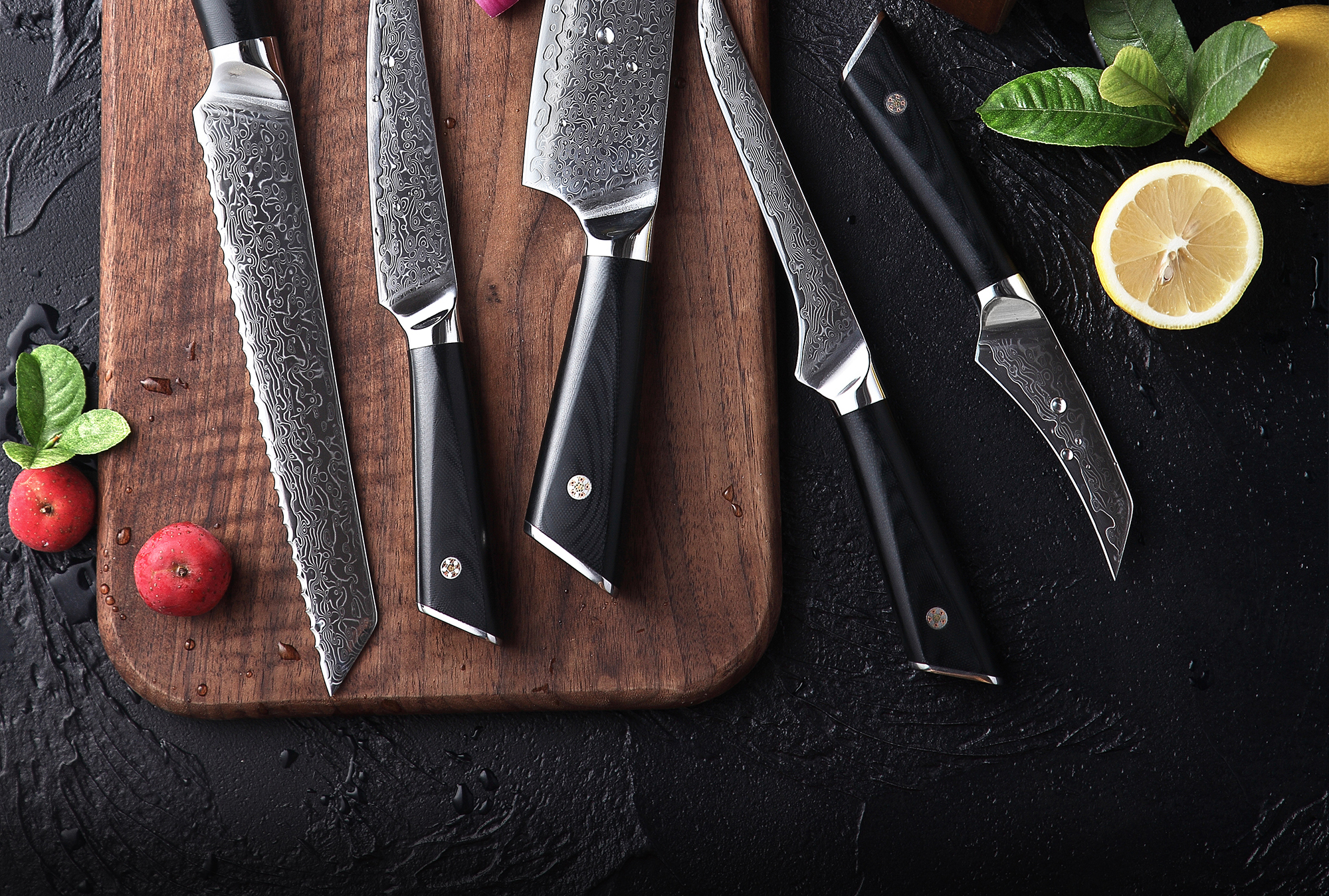 Yangjiang kichen slicer cutting damascus bread knife