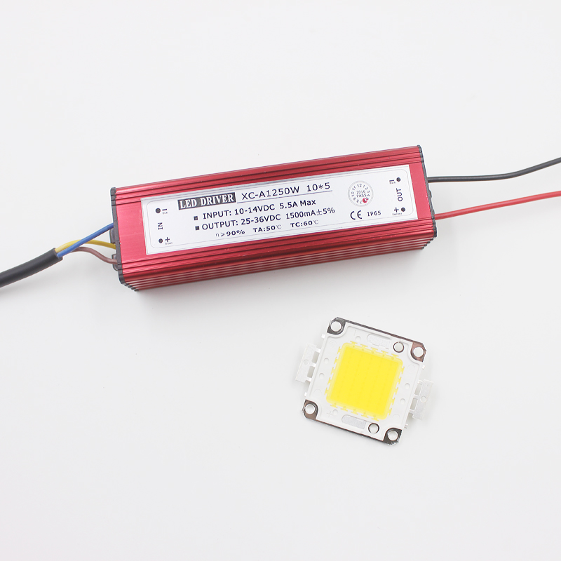 10W 20W 30W 50W haute puissance projecteur LED puce COB + AC/DC 12V entrée projecteur LED alimentation Led driver