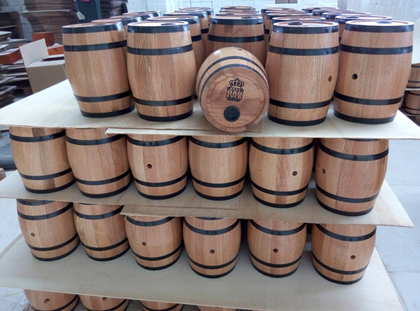 OAK wood decorative mini wine storage barrel