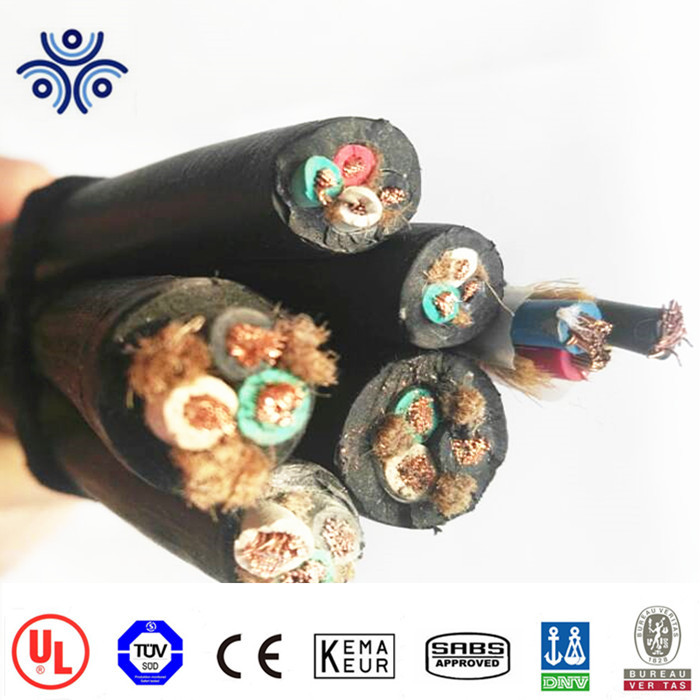 Cavo Di Alimentazione Nassau 12/4 SOOW Flessibile, Guaina CPE Nera, 600V, 500 Piedi (rotolo)