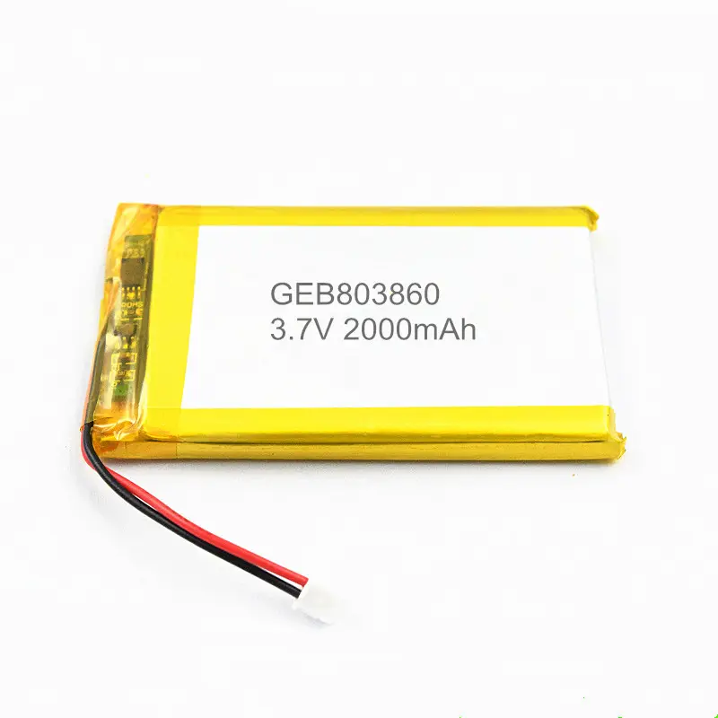 3.7v 2000mah polymer li-ion battery GEB803860 lipo battery for GPS use