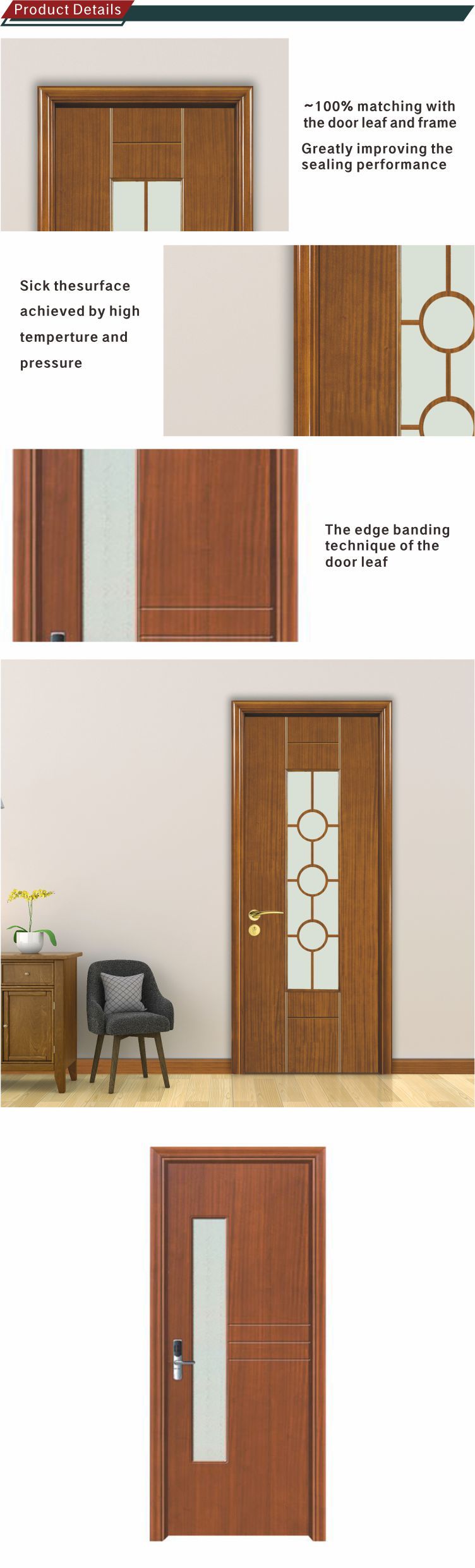 natural wood access door glass doors