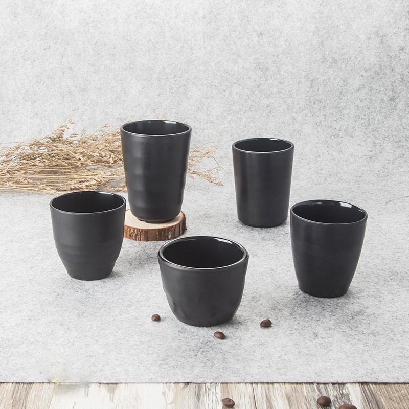Wholesale 100% melamine black tea cup plastic cup sake cup
