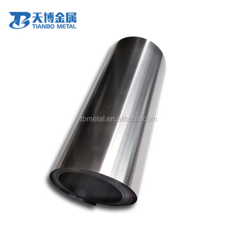 Cold rolled pure 99.95% ASTMB760 tungsten foil for industry baoji tianbo metal company