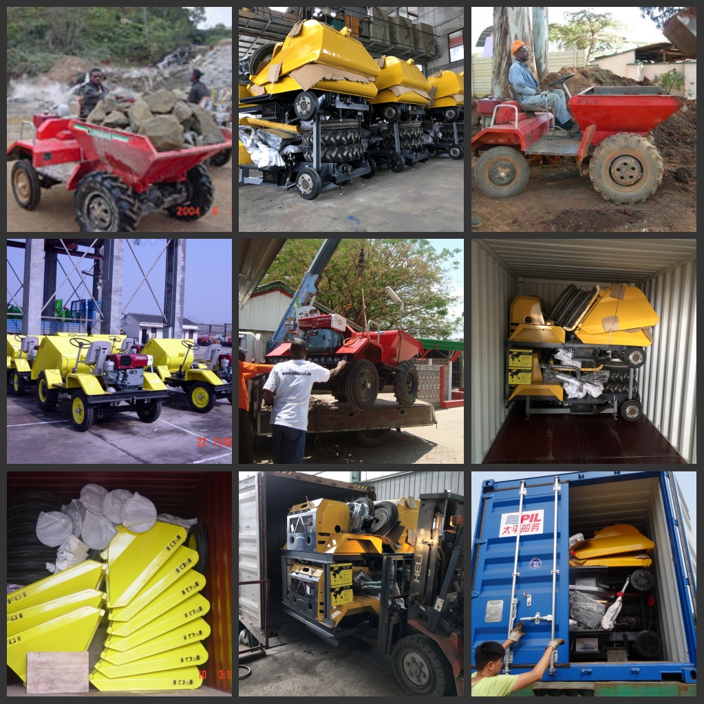 Topmac Factory supply low price 4x2 wheel drive site dumper