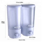 Fapully 380ml*3 bathroom accessories 3 chamber dispenser soap plastic