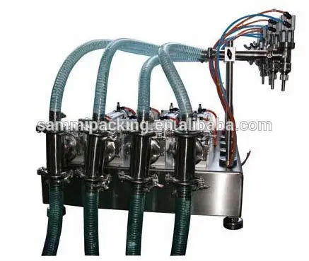 Stainless steel G1WY-4Y semi-auto liquid filling machine ,4 heads syrup filling machine