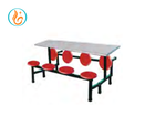 Garment factory foldable steel dining table for eight people