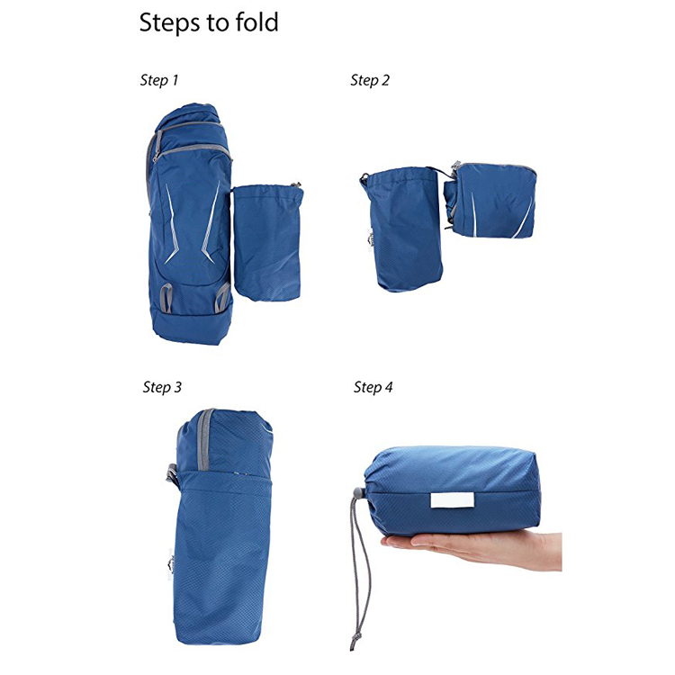 Sac à dos pliable de voyage à usage quotidien ultra-léger pour école