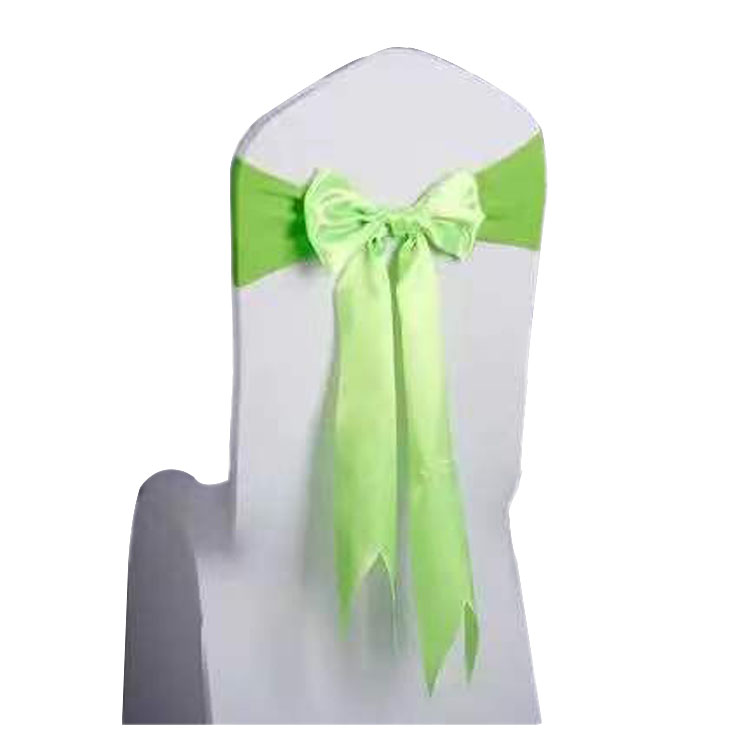 2020 Hot sale polyester satin thick white wedding chair cover