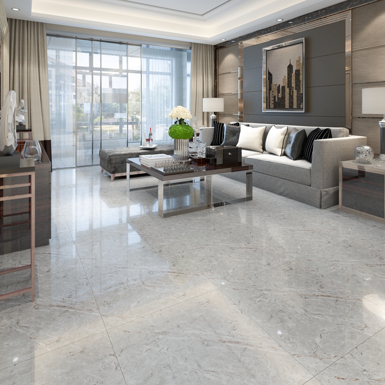 China Foshan Brand Names Marble Look Polished Glazed Decorative 6X6 8X8 Ceramic Floor Tile